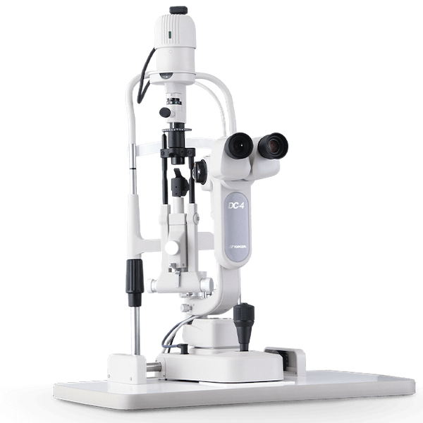 Topcon slit lamp biomicroscope used for the assessing the internal and external structures of the human eye in highly magnified detail